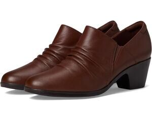 NIB! Clarks Emily2 Cove British Tan Leather Pump Booties - Size 9